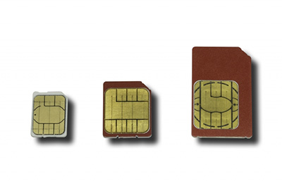 3種類のSIMカード